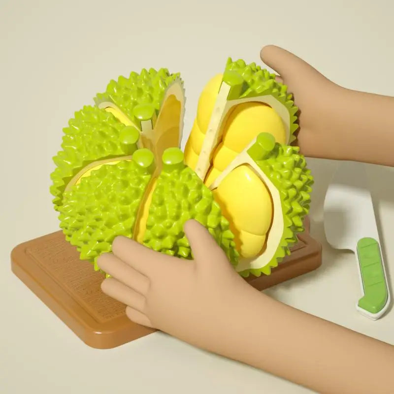 1Pcs Play House Decompress Educational Toys Montessori Paste Chechele Simulation Durian Watermelon E