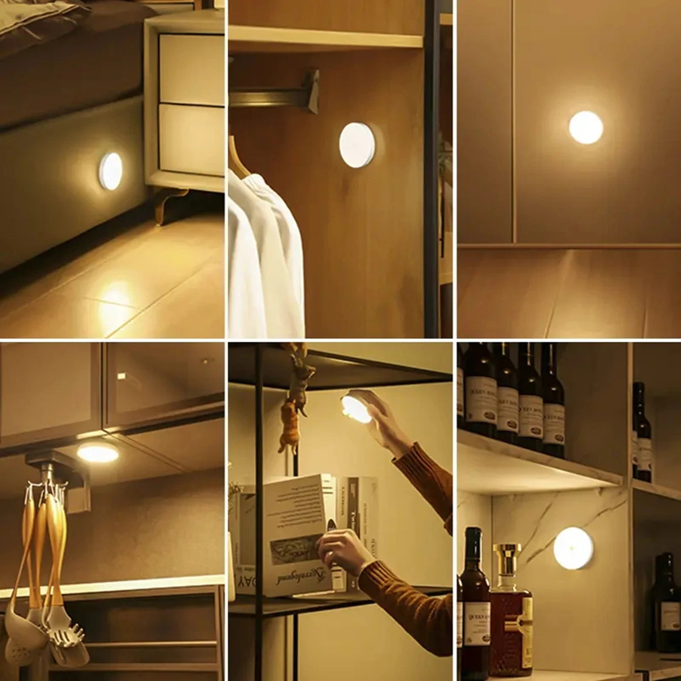 Magnetic Night Light with Motion Sensor | Rechargeable LED Lamp for Closet detail view