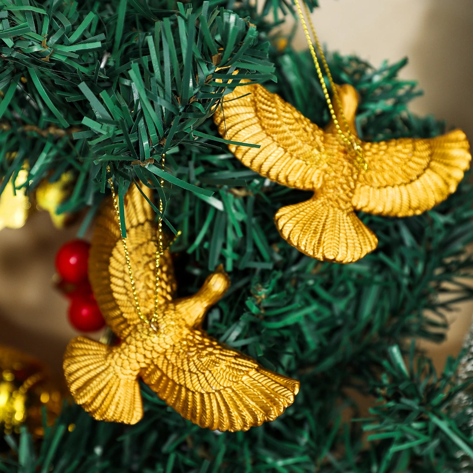Resin Friendship Doves Christmas Tree Ornament Set of Two Doves for Someone lifestyle view