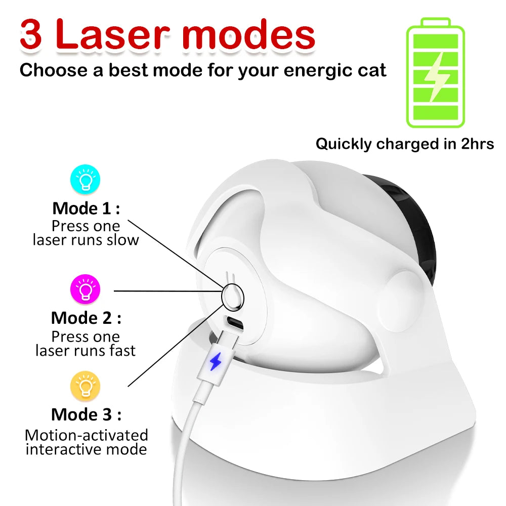 Automatic Cat Laser Toy – Rechargeable Interactive