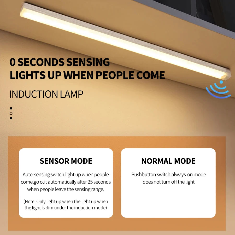 Rechargeable Motion Sensor LED Cabinet Light | Wireless Night Light for Kitchen, Stai alternate view