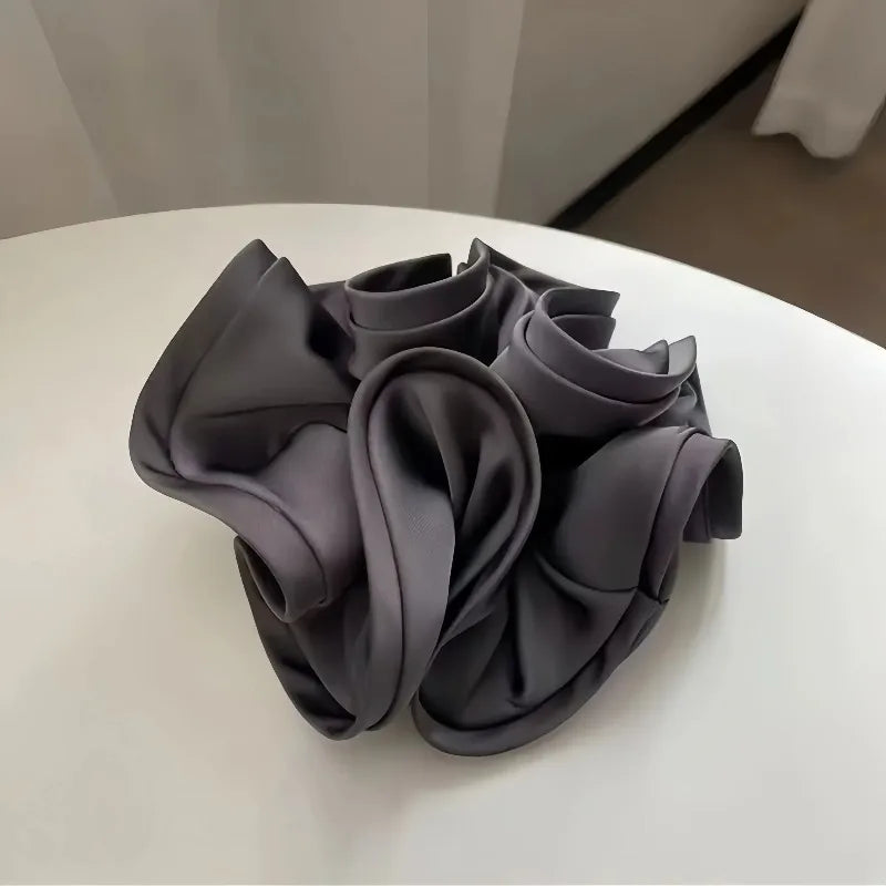 Korean Satin Scrunchies Elastic Hair Band Bow for Women Big Hair Tie Simple Elegance alternate view