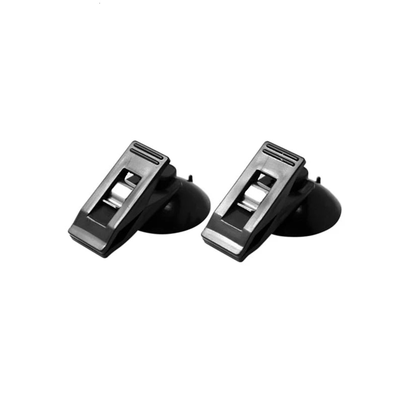 1 Pair Car Interior Window Clip Mount Black Suction Cap Clip Plastic Sucker Removable alternate view