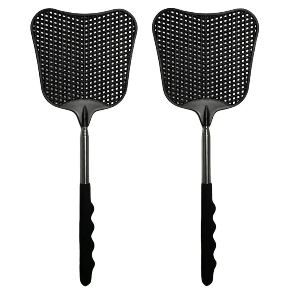 2Pcs Telescopic Fly Swatters with Anti-Slip Handle | Retractable Bug Killer Tools additional angle