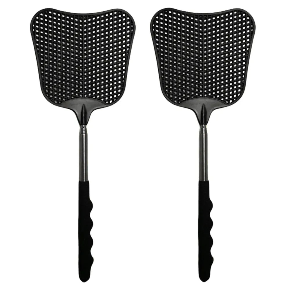 2Pcs Telescopic Fly Swatters with Anti-Slip Handle | Retractable Bug Killer Tools additional angle