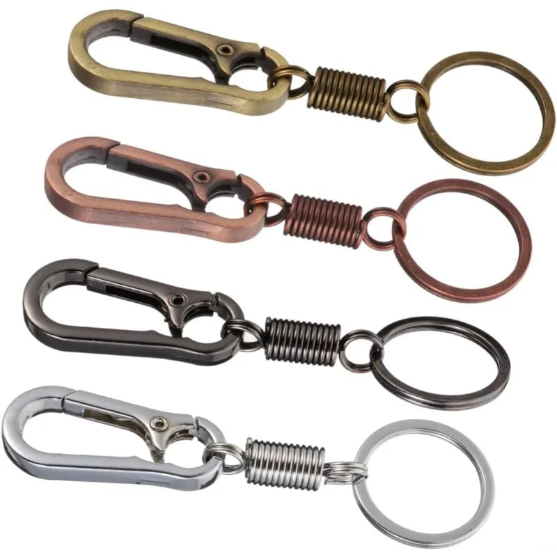 Vintage Brass Keychain Lanyard Snap Hook | Manual Rotate Carabiner Clip lifestyle view