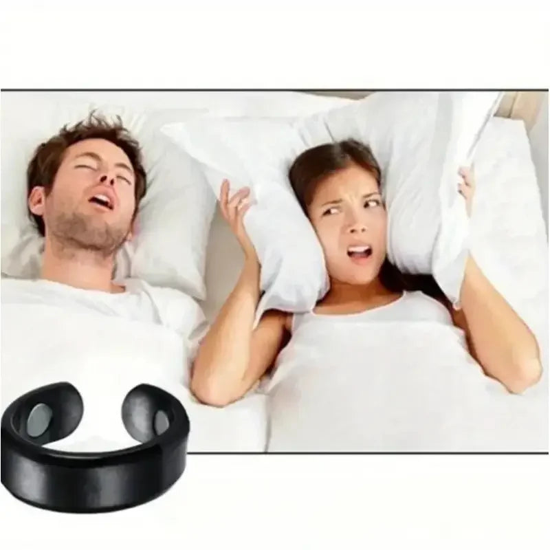 Magnetic Acupressure Anti Snoring Ring | Natural Sleep Aid lifestyle view