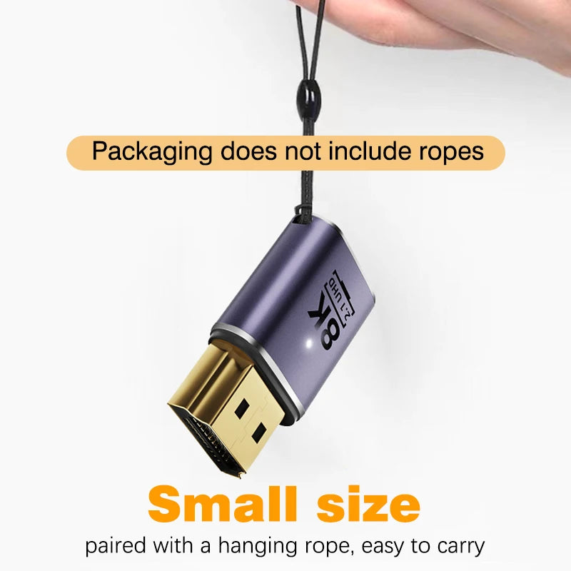 NNBILI HDMI 2.1 Adapter | 48Gbps 8K@60Hz Elbow and Straight Converter lifestyle view