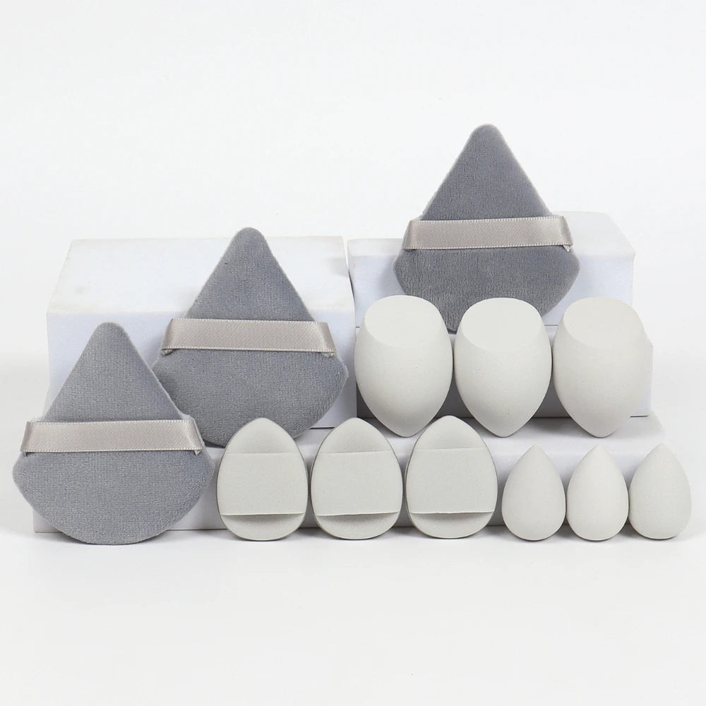 12pcs Makeup Sponge Set | Velvet Triangle Powder Puff for Foundation lifestyle view
