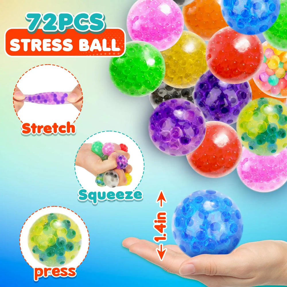 5 to 80 Pack Squishy Stress Balls | Bulk Fidget Toys for Anxiety Relief alternate view