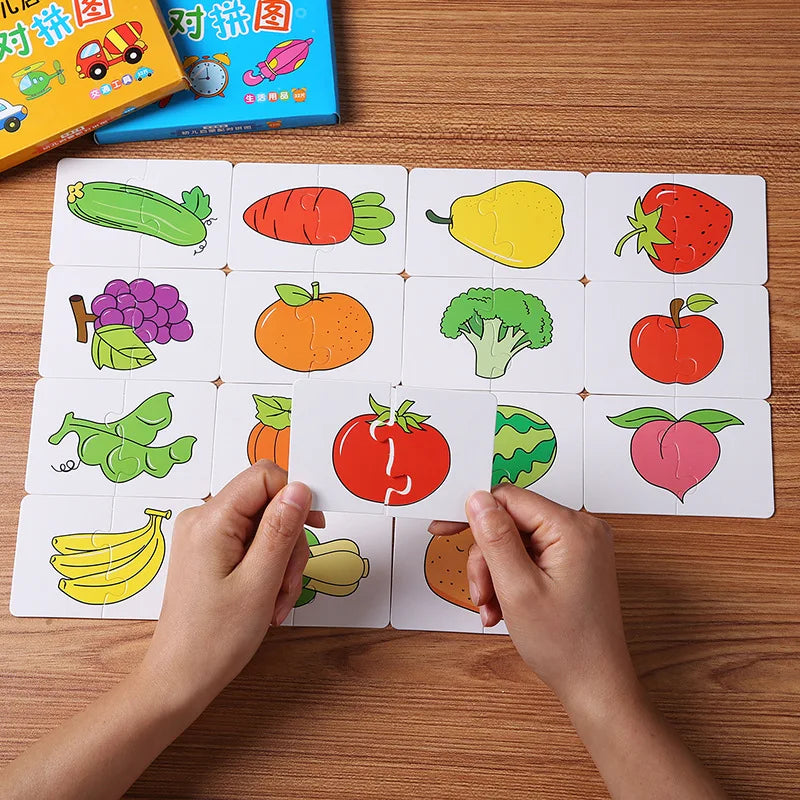 Montessori Cards Educational Toys for Children Learning Educational Puzzles Develop C alternate view