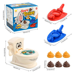 Poop Toys Desktop Game,Catapult Toilet Gathering Game Two Person Interaction Toy Kids close-up view