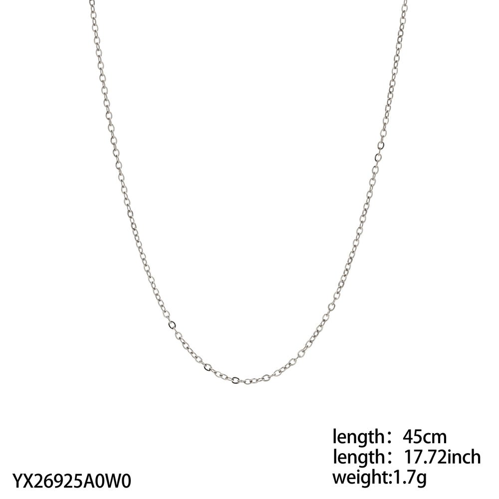 Dainty Gold Layered Bead Chain Necklace | Stainless Steel Star Pendant Jewelry close-up view