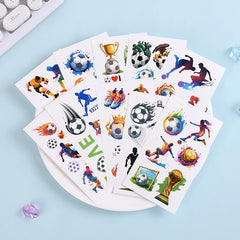 10pcs Soccer Temporary Tattoo Stickers Kids Boys Birthday Party Favors Sport Football Pa detail view
