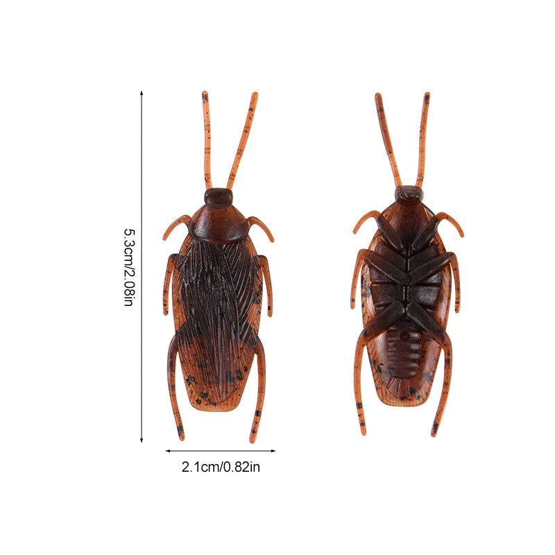 50Pcs Halloween Gadget Plastic Cockroaches Joke Decoration Props Rubber Toy Gags Pl additional angle