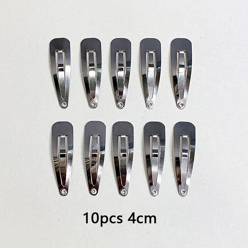 10/20/30pcs/set Women Silver Gold Black Waterdrop Shape Basic Alloy Hair Clips BB Hairpi detail view