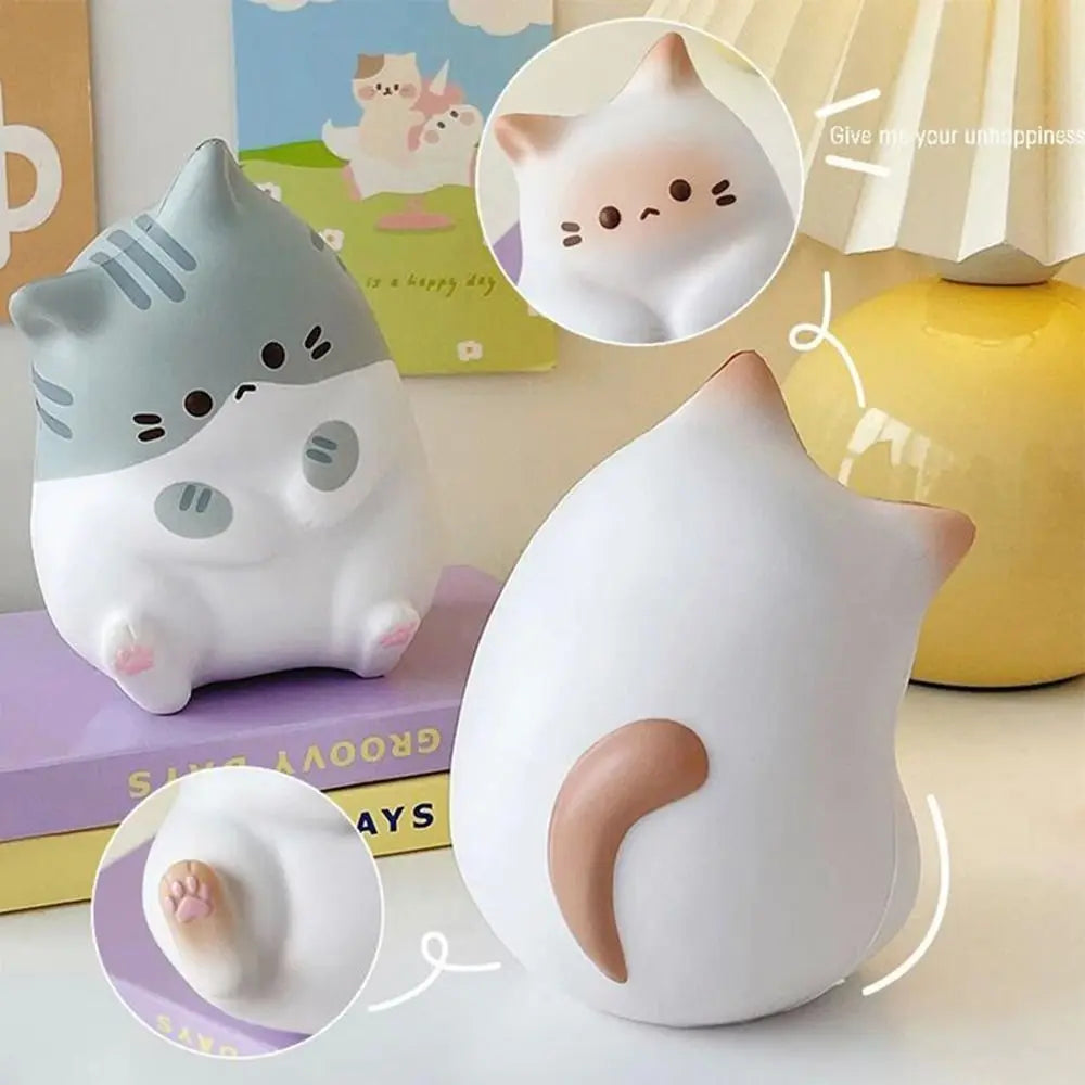 Cat Stress Relief Squishy Toy | Slow Rising Squeeze Toy detail view