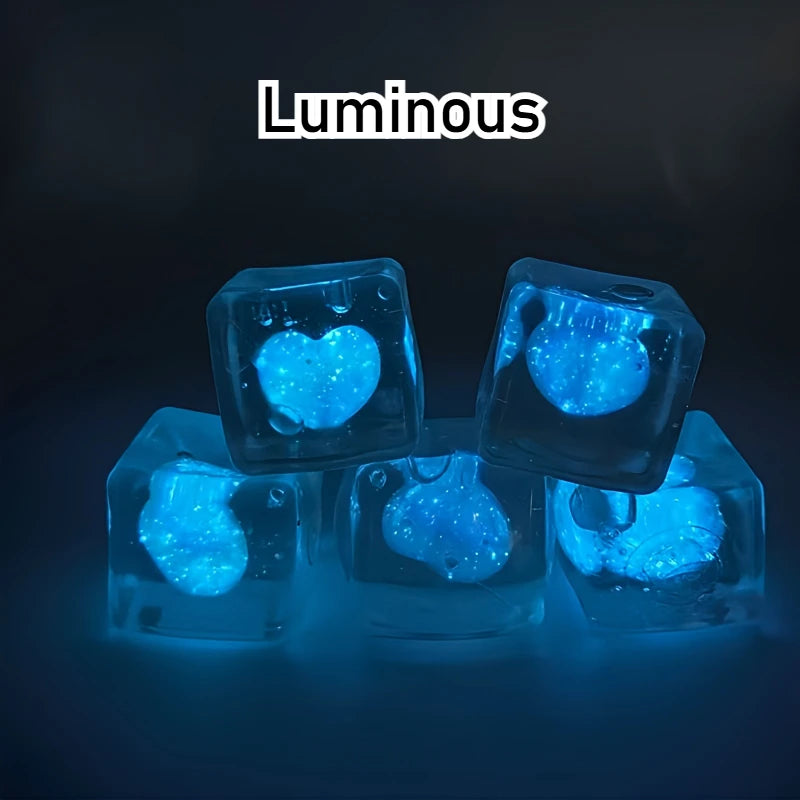 Glowing Heart Squishy Toy | Stress Relief Mochi That Shines at Night detail view