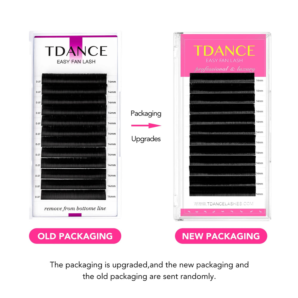 TDANCE Easy Fan Eyelash Extensions | Natural Blooming Faux Mink Individual Lashes detail view
