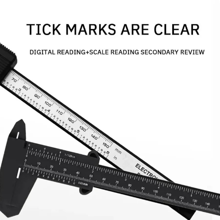 Digital Plastic Vernier Caliper | 150mm Electronic Measuring Tool detail view