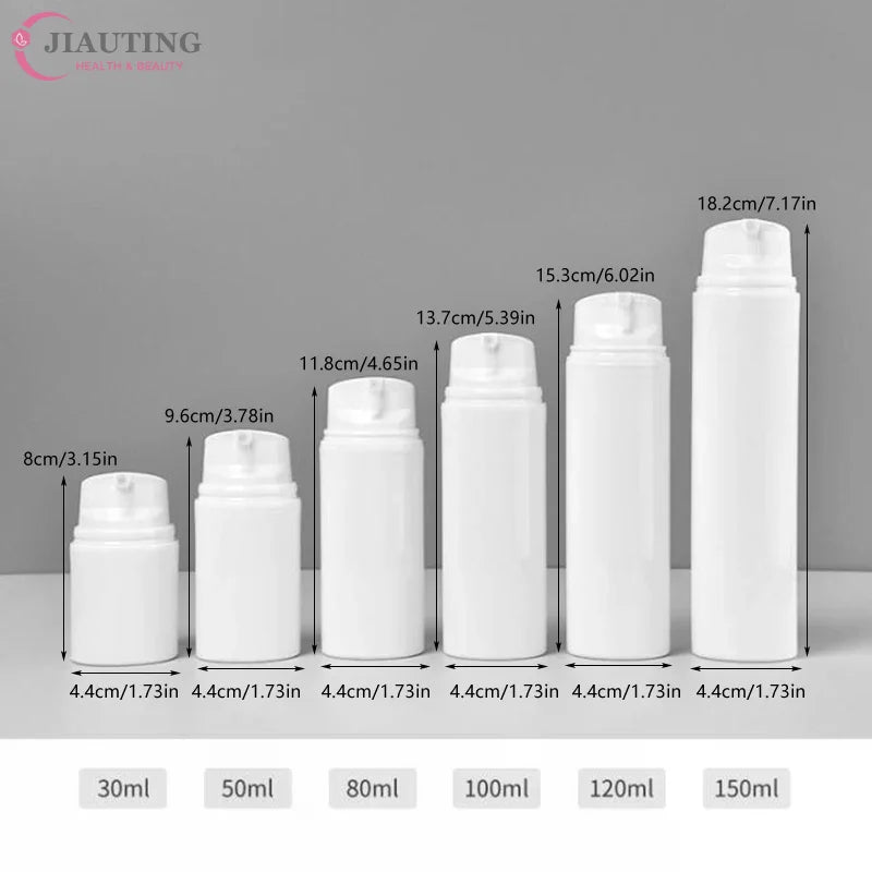 30-150ml Vacuum Pump Bottles Empty Refillable Makeup Cosmetics For Cream Gel Moistu additional angle