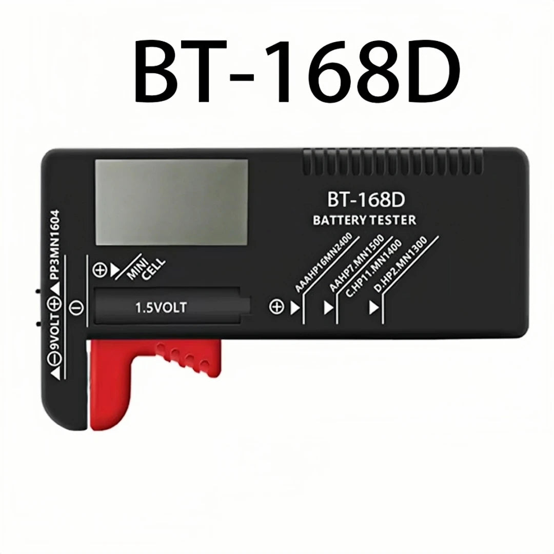 Digital Battery Capacity Tester | BT-168 PRO BT-168D Voltage Meter for AA AAA C D 9V C close-up view