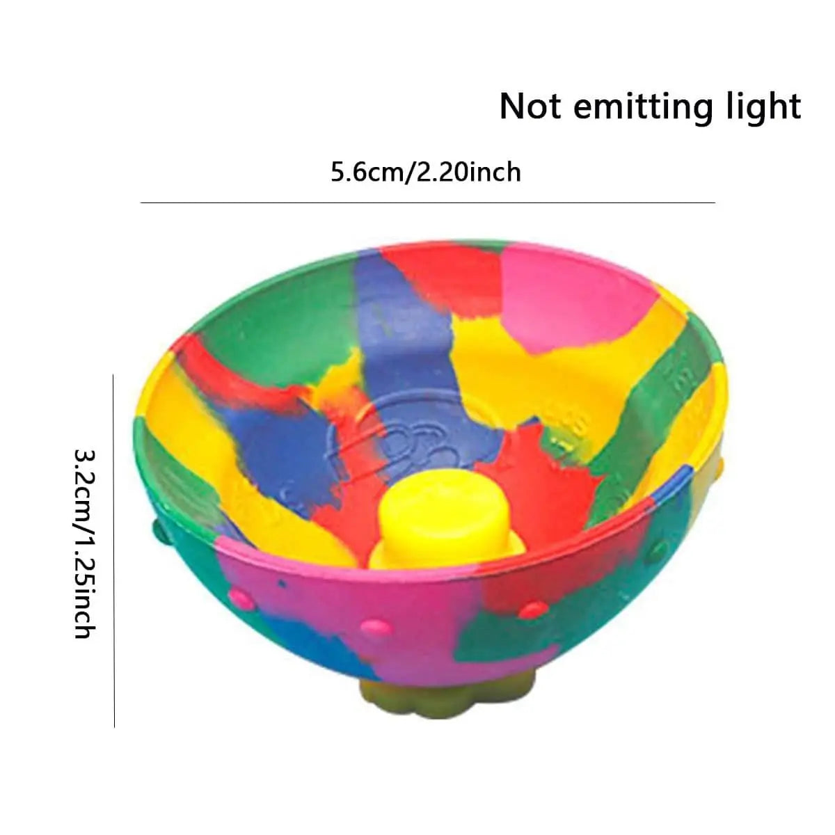 1PC-Novelty Camouflage Bounce Rubber Popping Bowls Children Toys Elastic Hip Hop Jumps close-up view