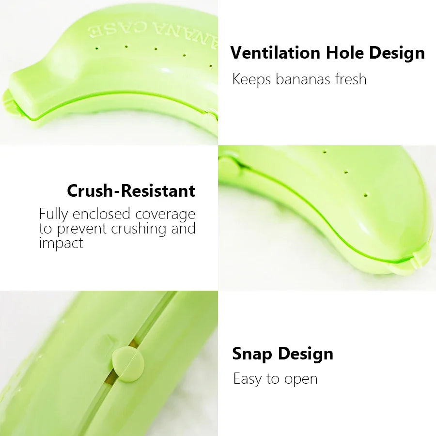 Banana Storage Box for Outdoor Travel | Cute Protective Container close-up view
