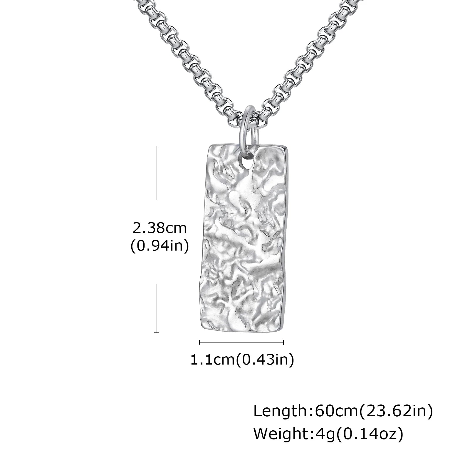 Men's Silver Color Geometric Pendant Necklace, Non Fading Stainless Steel Compass N additional angle