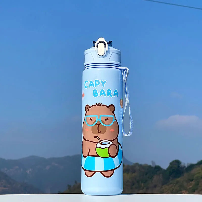 A Large-Capacity Capybara Straw Cup, Cute and Portable, Suitable for Outdoor Activitie close-up view