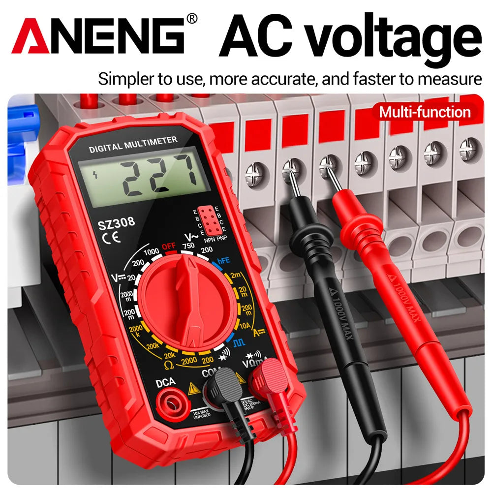 ANENG SZ308 Digital Multimeter AC/DC Current Meter Voltage Resistance Meter Electrician detail view