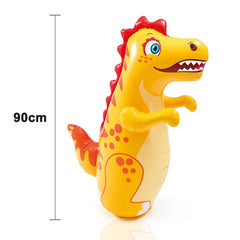 Inflatable Punching Bag for Kids and Adults | 90 cm Dinosaur Tumbler Boxing Toy close-up view