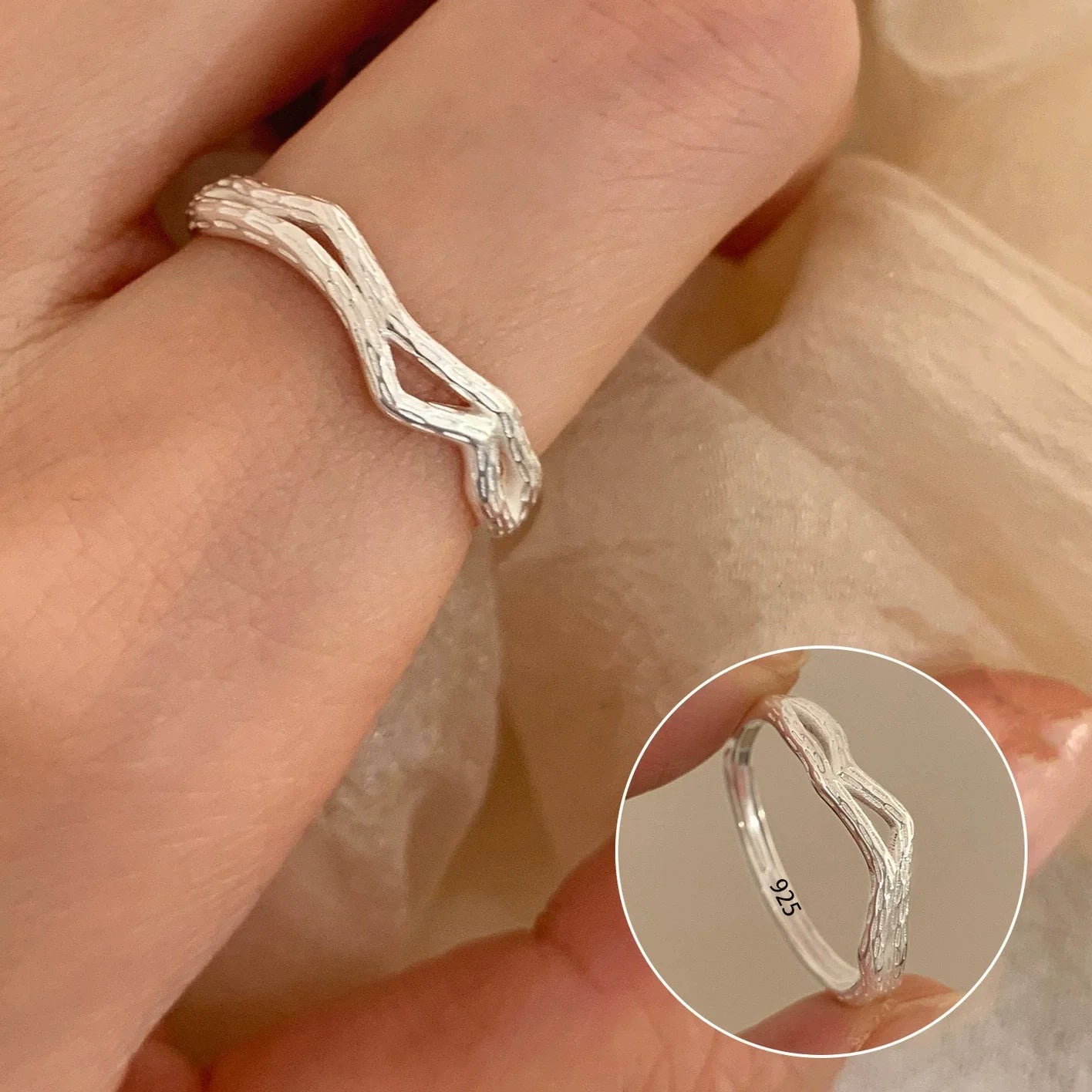 Sterling Silver Bow Ring for Women