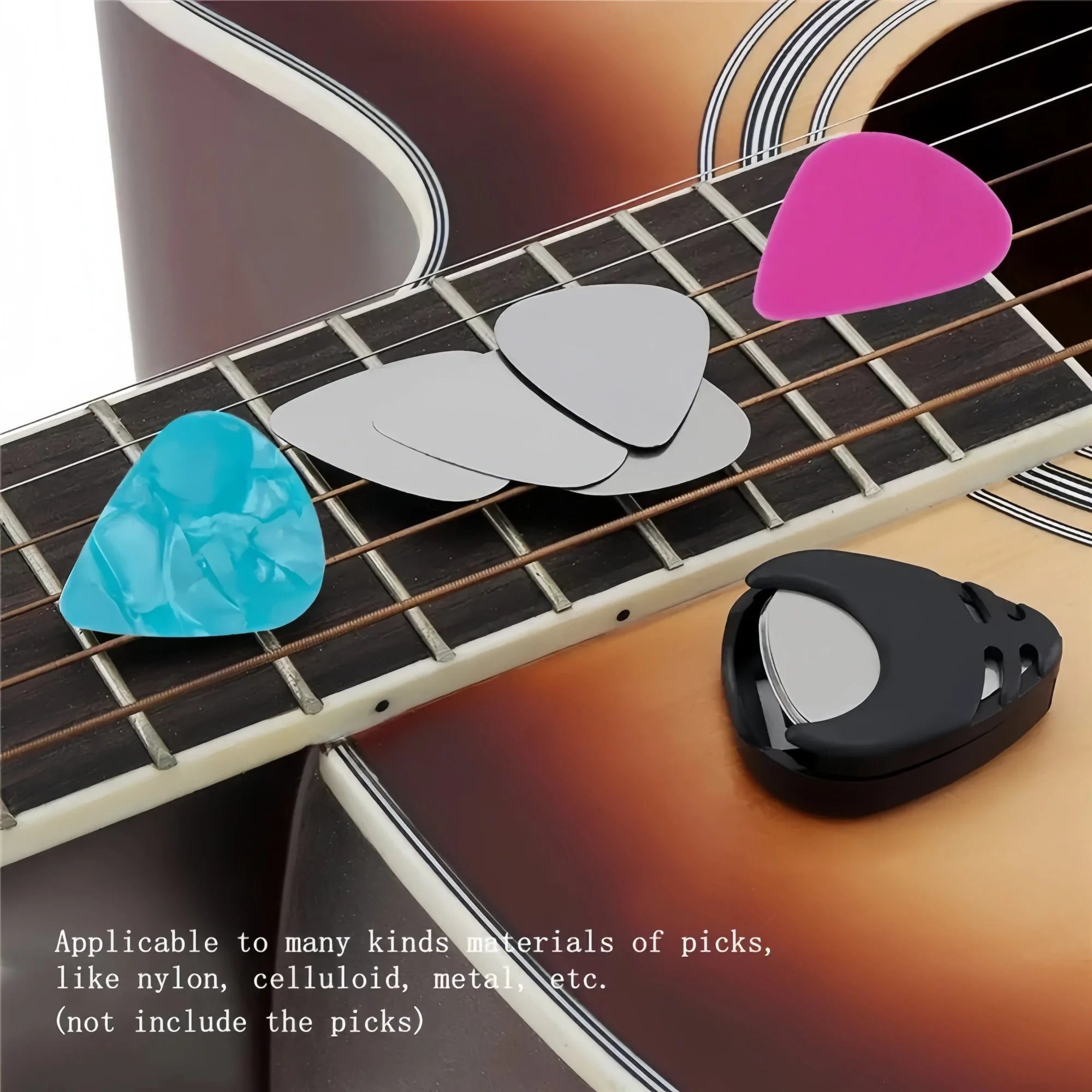 Miwayer 1/5/10Pcs Guitar Pick Holder Plastic Plectrum Case Mediator Quick Storage S additional angle