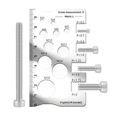Screw Thread Pitch Gauge | Stainless Steel Measuring Tool for Bolt Nut Metric Threads