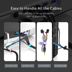 5/10pcs Cable Organizer Clip Strap Silicone Strap Line Storge Holder Cable Wire Wrap Org detail view