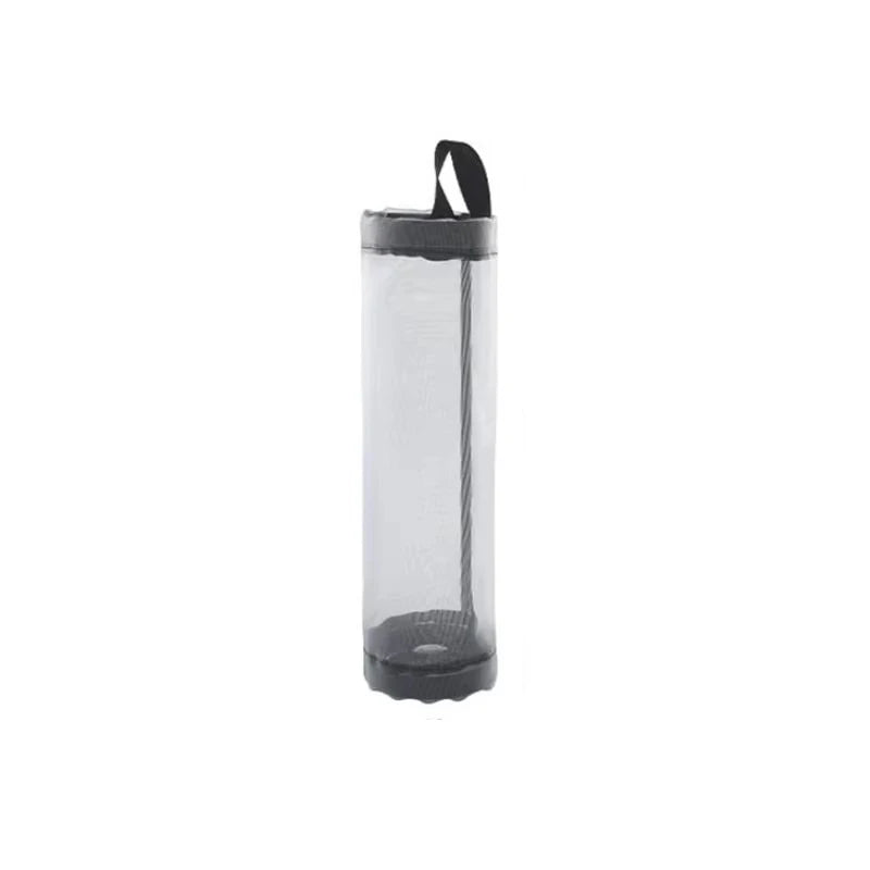 1pc Grey Sundries Bag Storage Wall Mount Mesh Plastic Bags Dispenser Hanging Reused S alternate view