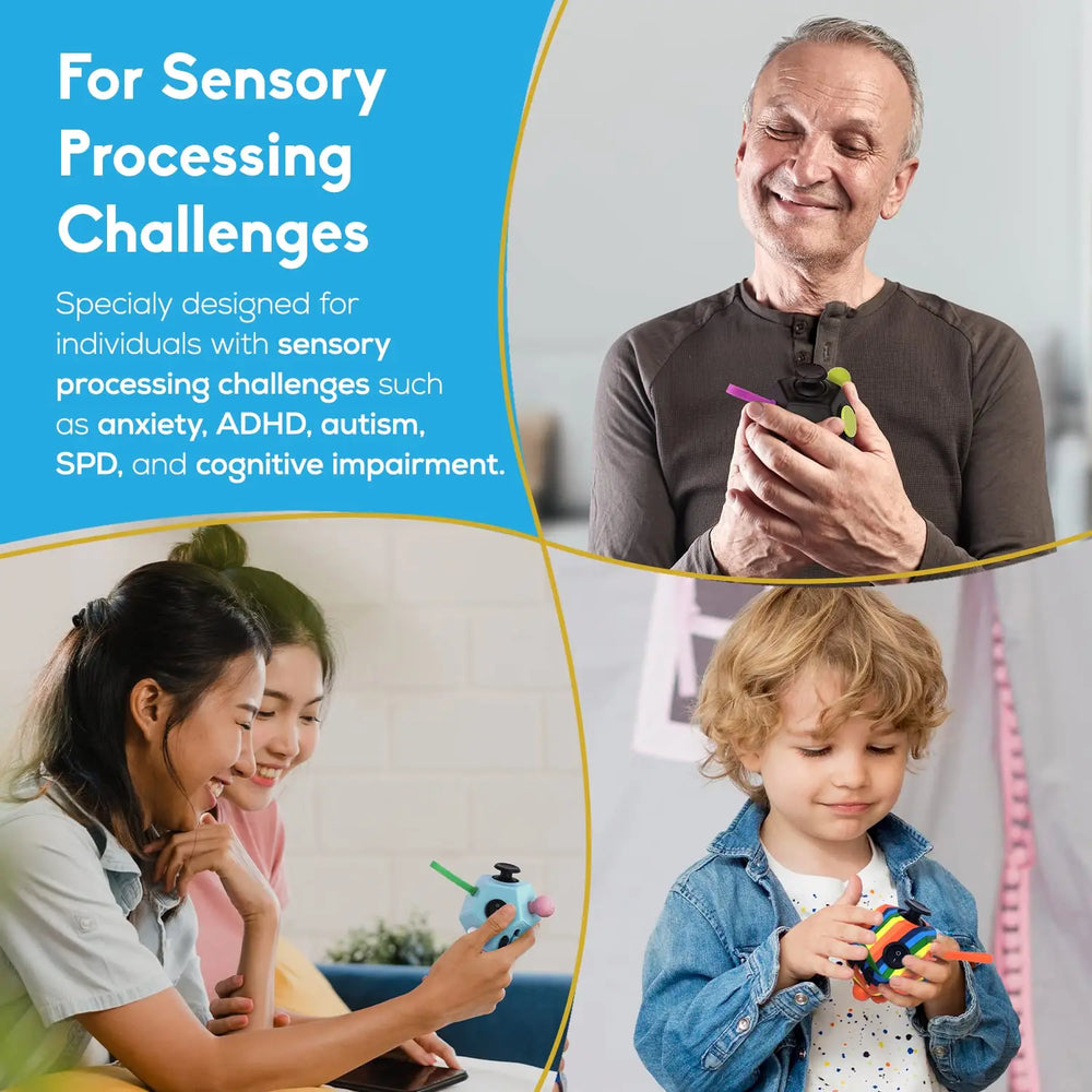 12 Sides Fidget Cube | Anti Stress Sensory Toy for Focus and Calm detail view