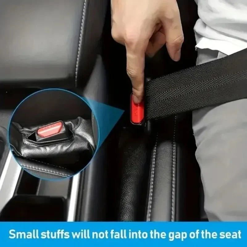 Car Seat Gap Filler Universal Soft Car Styling Padding Leather Leak Pads Plug Spacer C close-up view