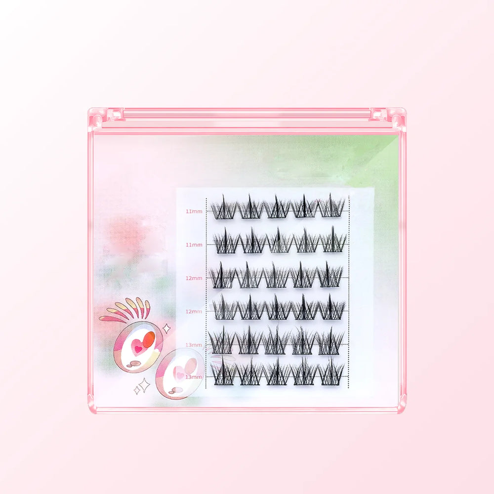 Glue Free False Eyelash | Natural Style Reusable Lashes for Beginners close-up view