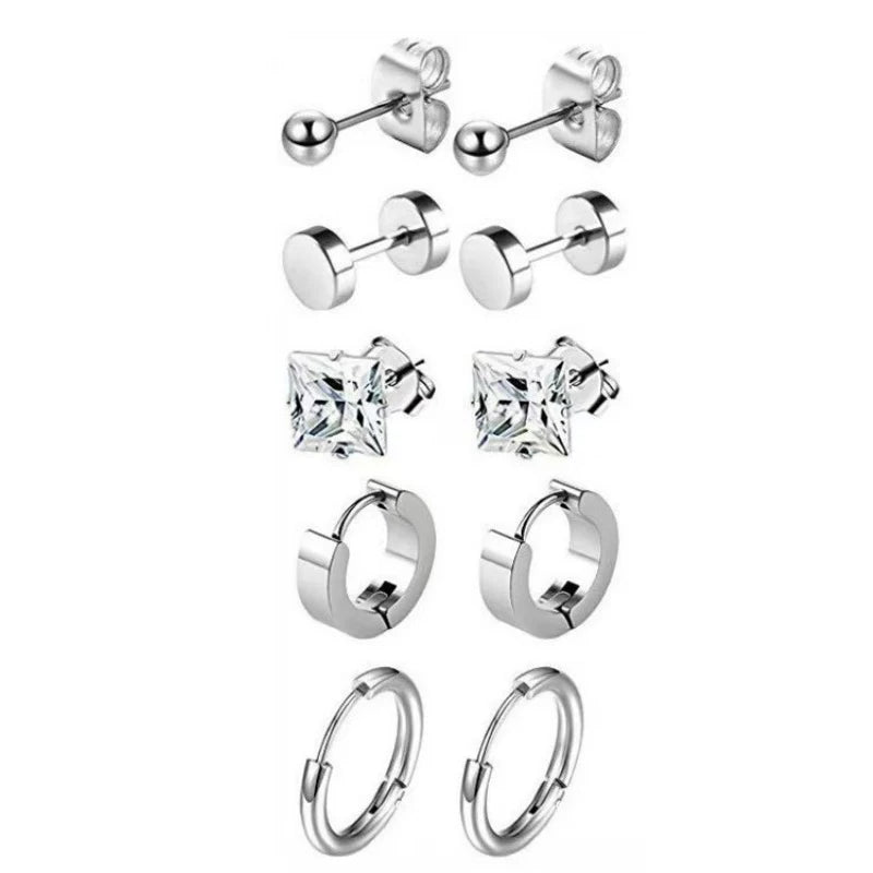 EVISPOL 316L Stainless Steel Small Hoop Earrings For Women Man Hypoallergenic Stud additional angle
