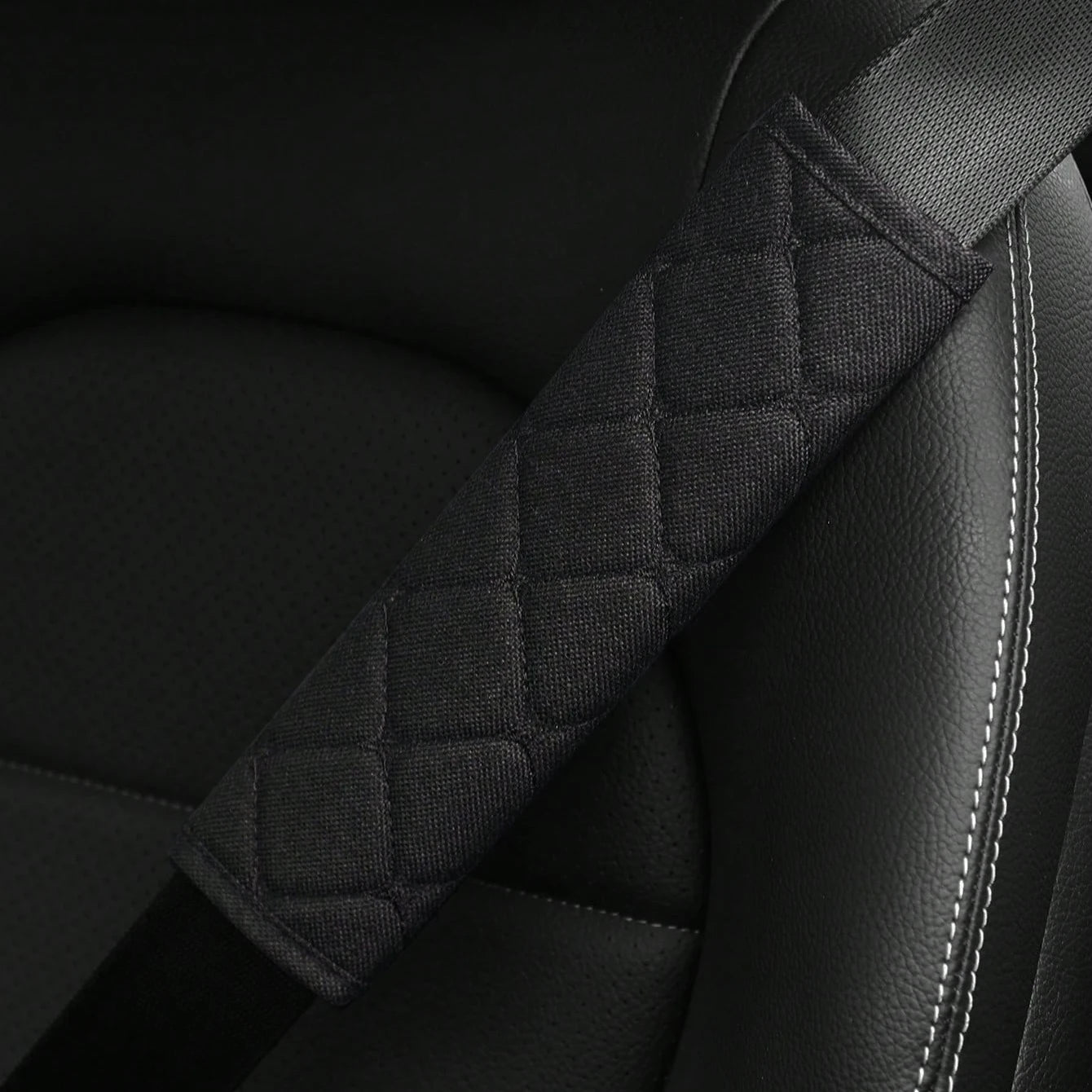 Linen Embroidered Breathable Seat Belt Shoulder Strap Cover