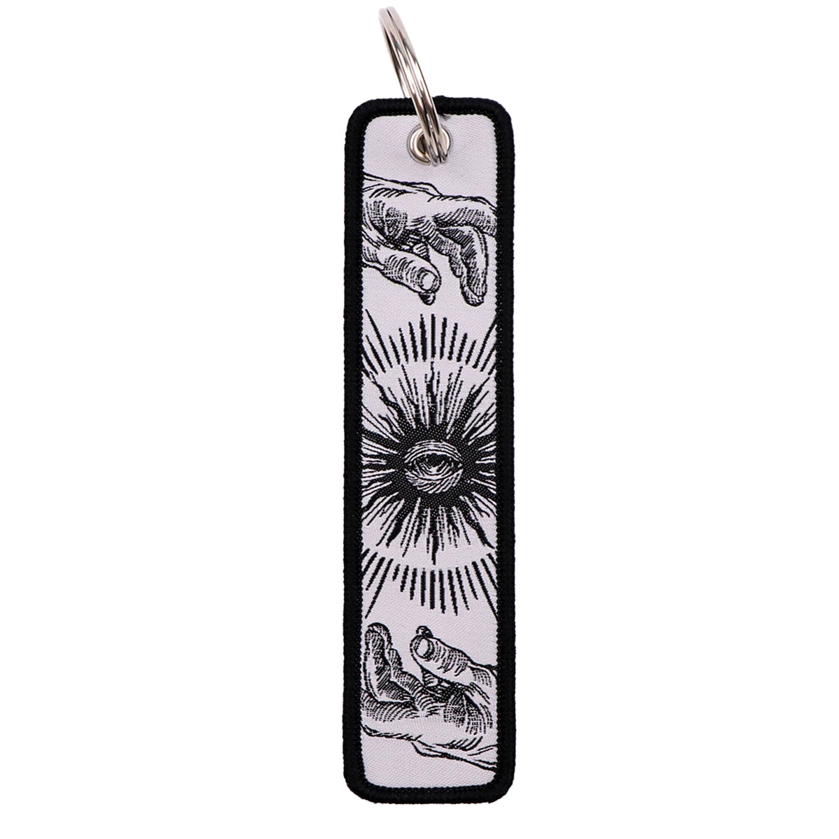Embroidered Quote Key Fob | Personalized Gift Keyring detail view
