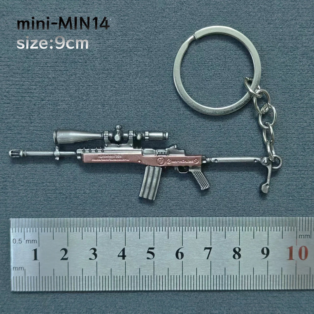Mini Keychain Pendant Peace Elite 98k Alloy Gun Model PUBG Battlefield Boy Toy Handso alternate view