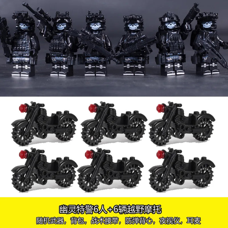 Military Special Forces Building Blocks | Police Soldiers and Weapons Toy Set alternate view