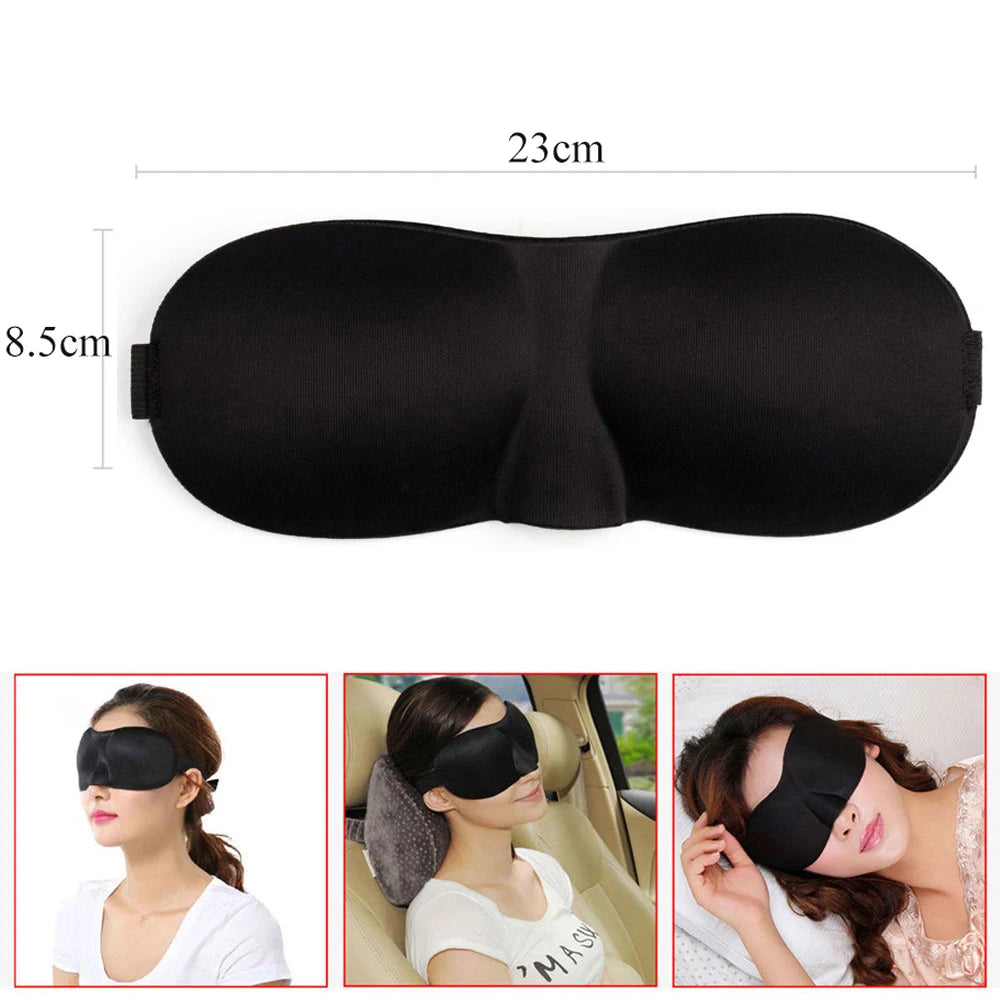 3D Breathable Sleeping Eye Mask | Light Blocking Sleep Aid for Travel and Home close-up view
