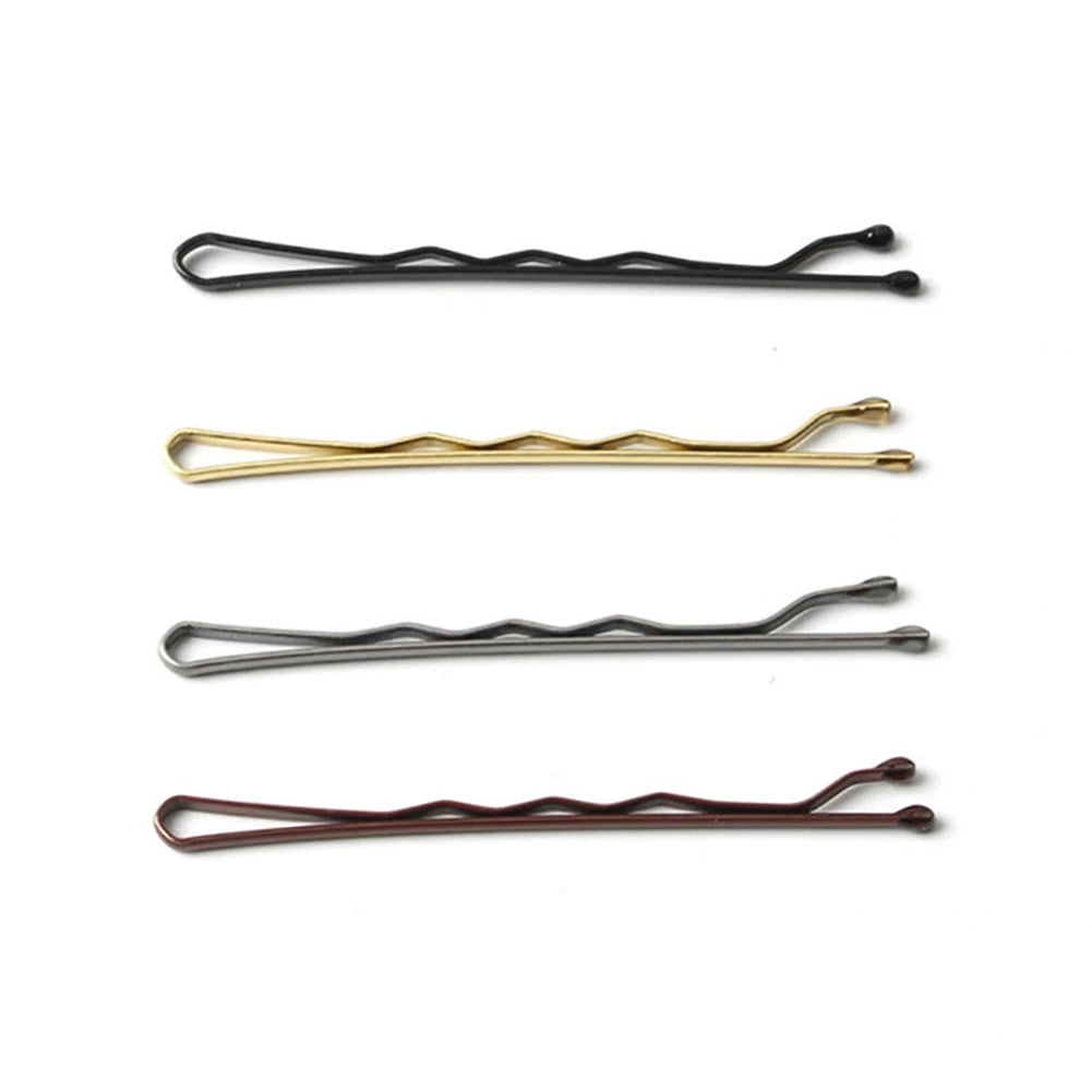 50pcs/set Multi Colors Women Bobby Pins 5cm Hair Clip Lady Hairpins Curly Wavy Grip additional angle