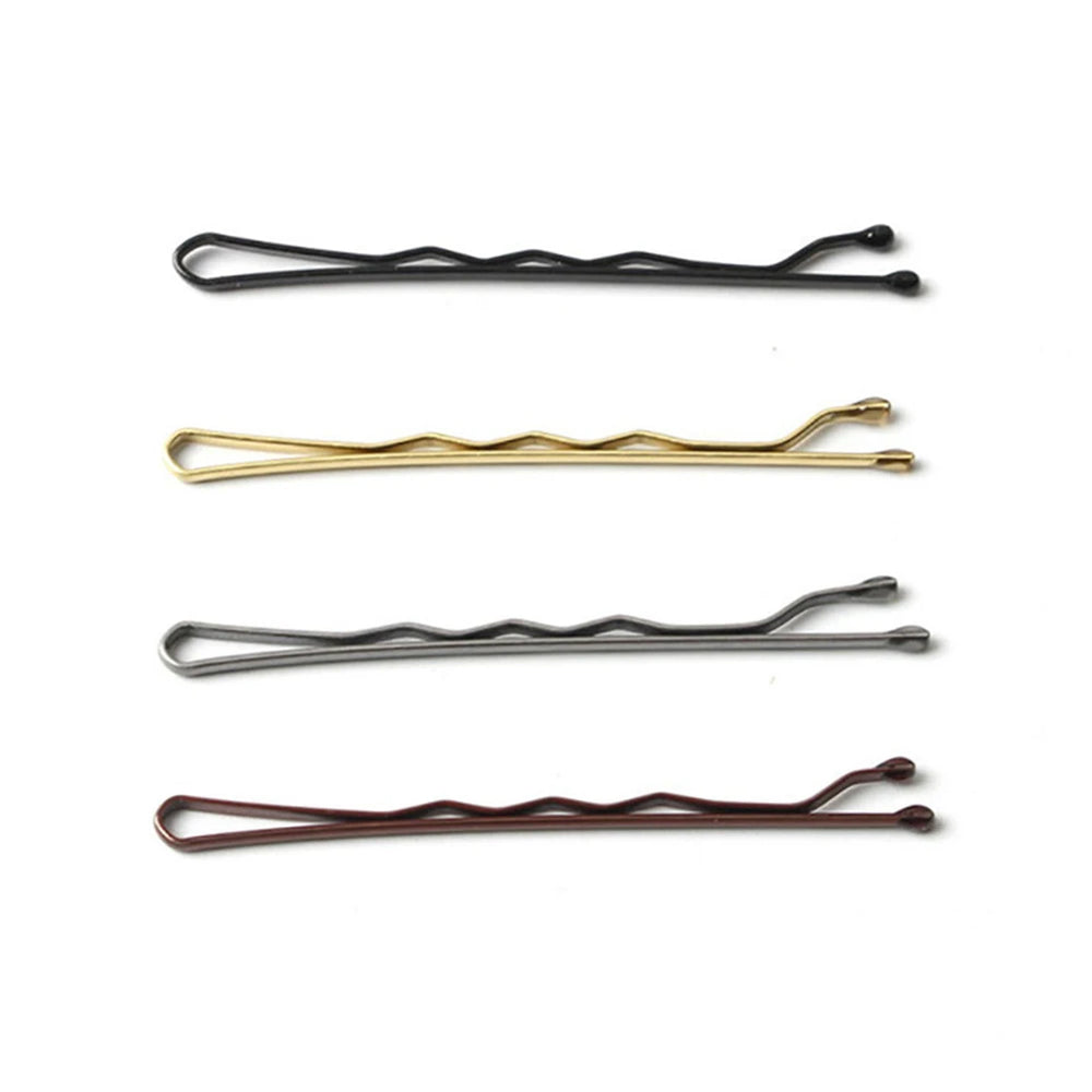 50pcs/set Multi Colors Women Bobby Pins 5cm Hair Clip Lady Hairpins Curly Wavy Grip additional angle