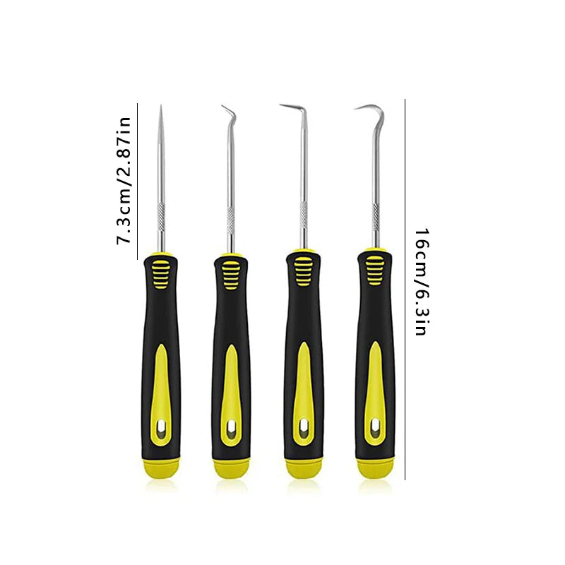 4 Pieces Long Pick & Hook Set | Gasket Puller Pick Tools for Removing Car Auto Oil Se alternate view
