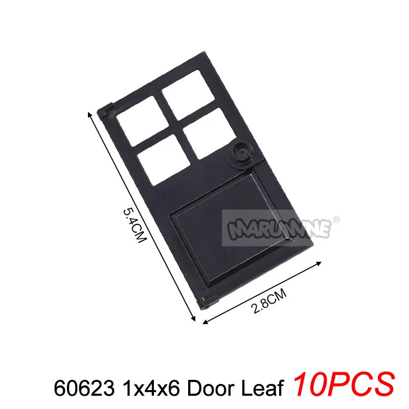 Marumine Window and Door Building Blocks | Compatible City House Parts Set